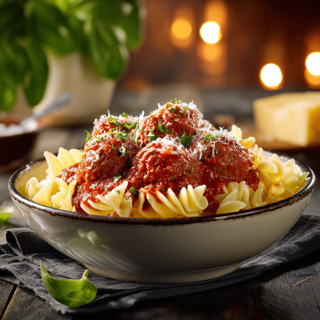 Olive Garden Meatballs Pasta (Print-Friendly Version) Recipe
