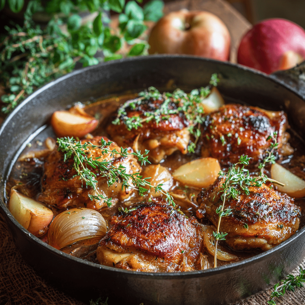 Apple Cider Chicken Thighs (Print-Friendly Version) Recipe - Recipe Image