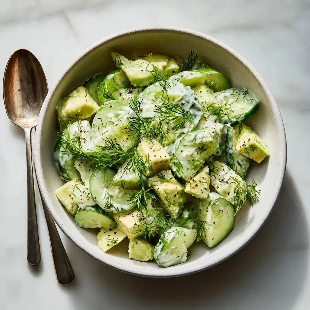 Creamy Avocado Cucumber Salad Recipe