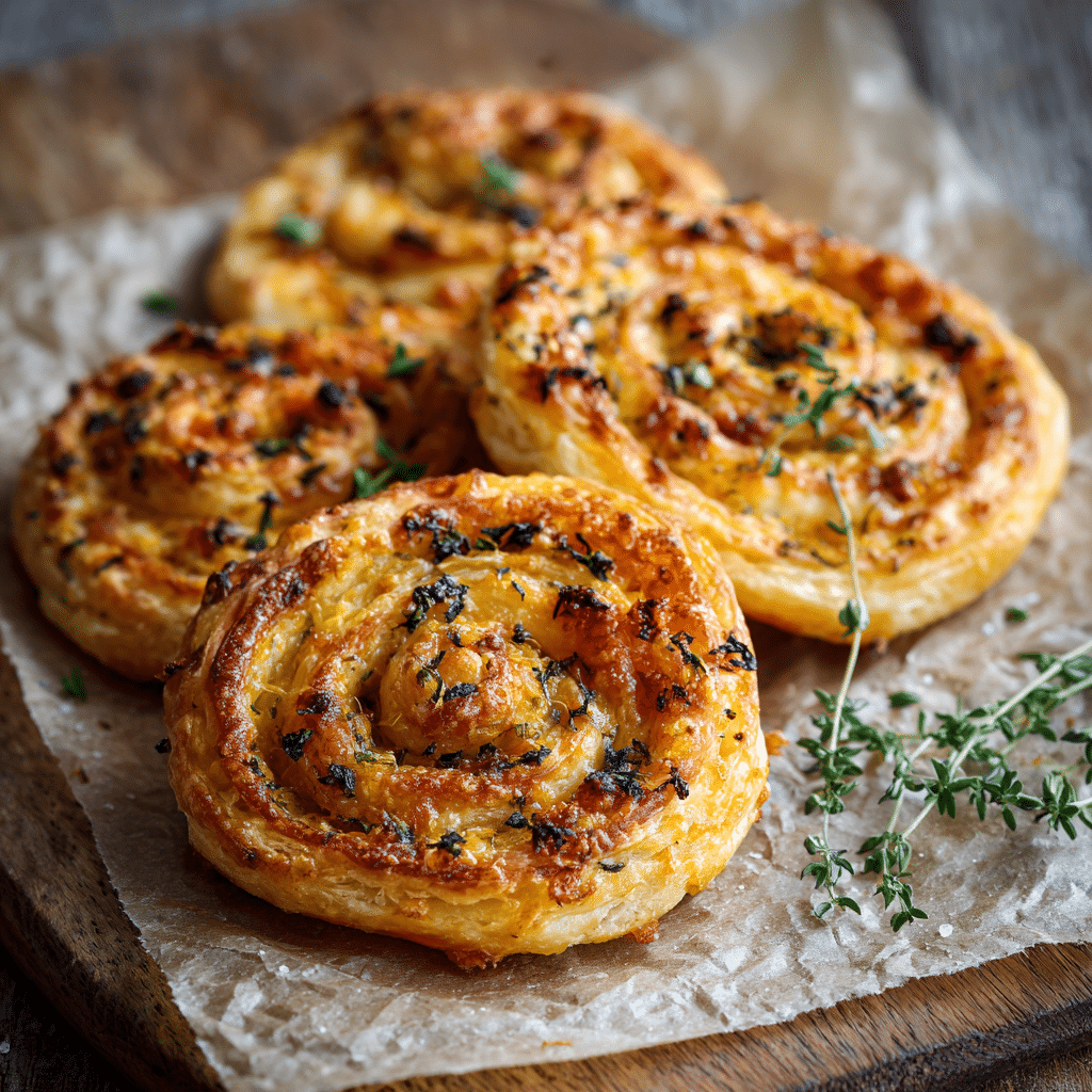 Cheese and Herb Puff Swirls Recipe - Recipe Image