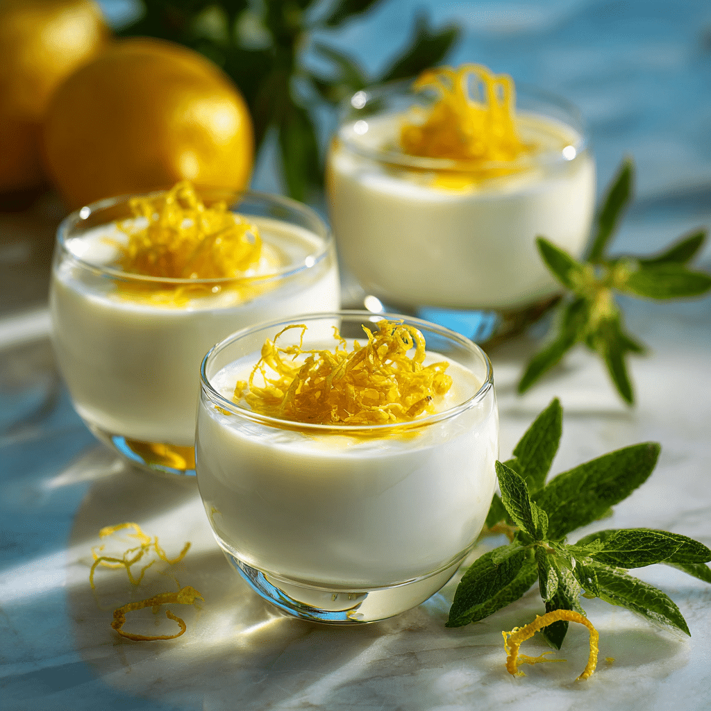 Lemon Panna Cotta with Citrus Sauce Recipe - Recipe Image