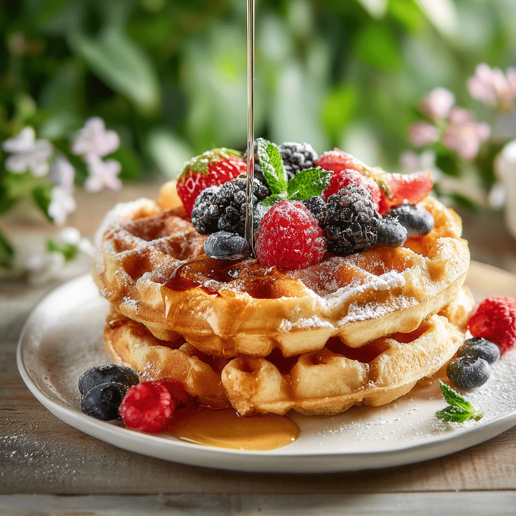 Belgian Waffles with Berries
 - Recipe Image