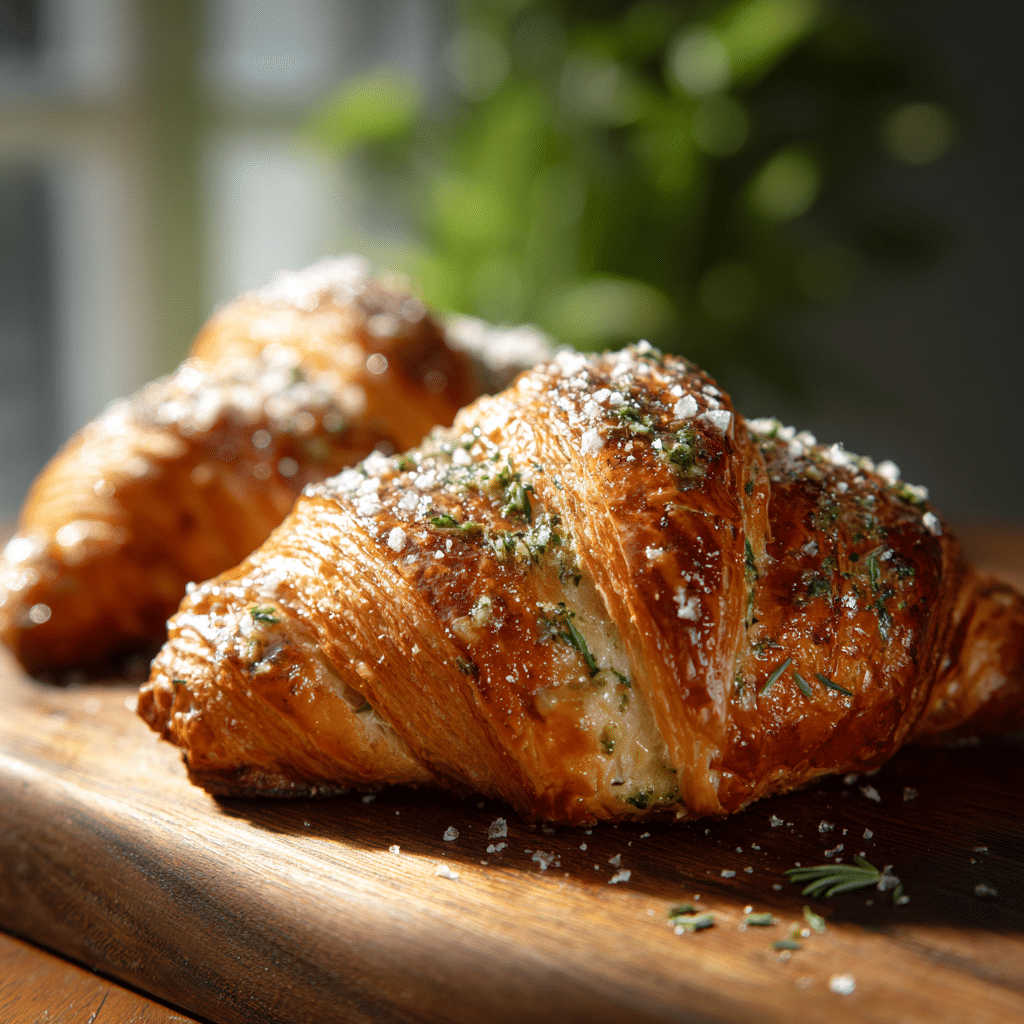 Herb Butter Croissant Toast - Recipe Image