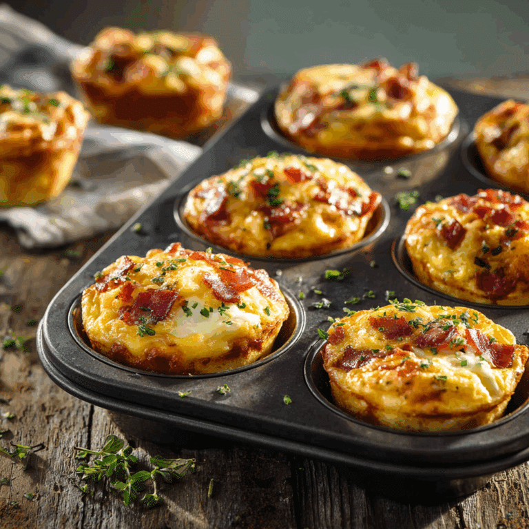 Cheesy Egg & Bacon Breakfast Cups