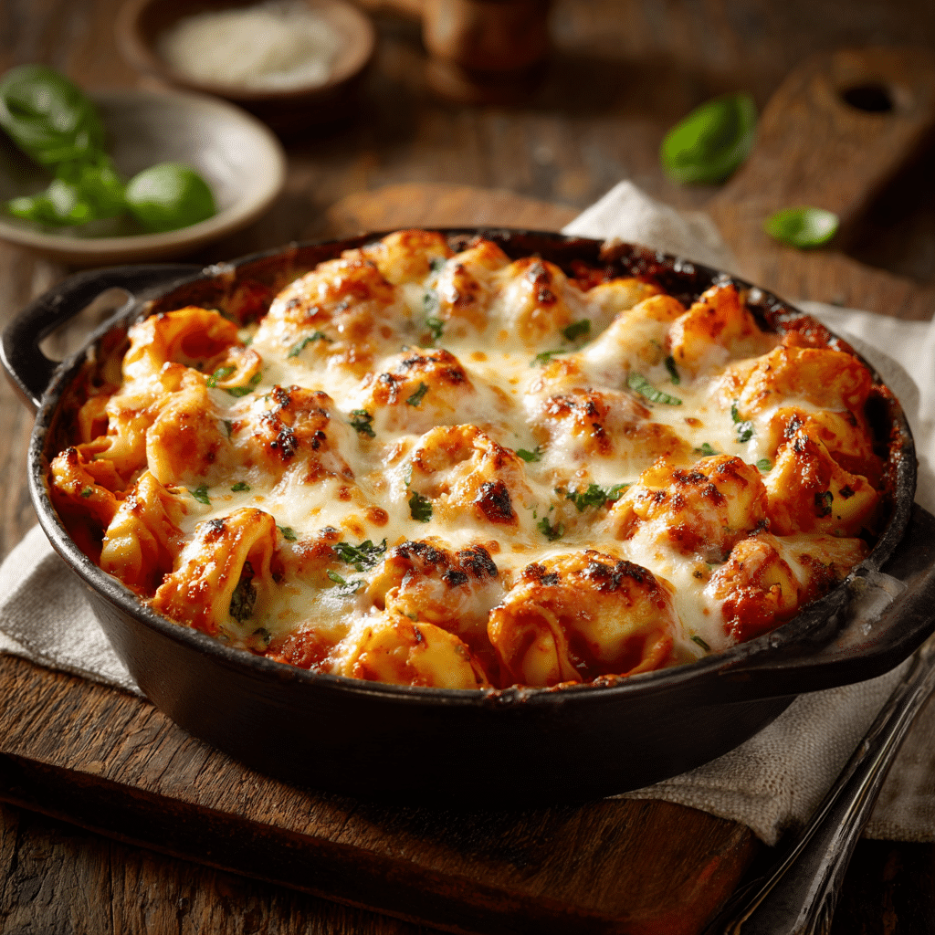 Cheese Tortellini Bake Easy (Print-Friendly Version) Recipe - Recipe Image