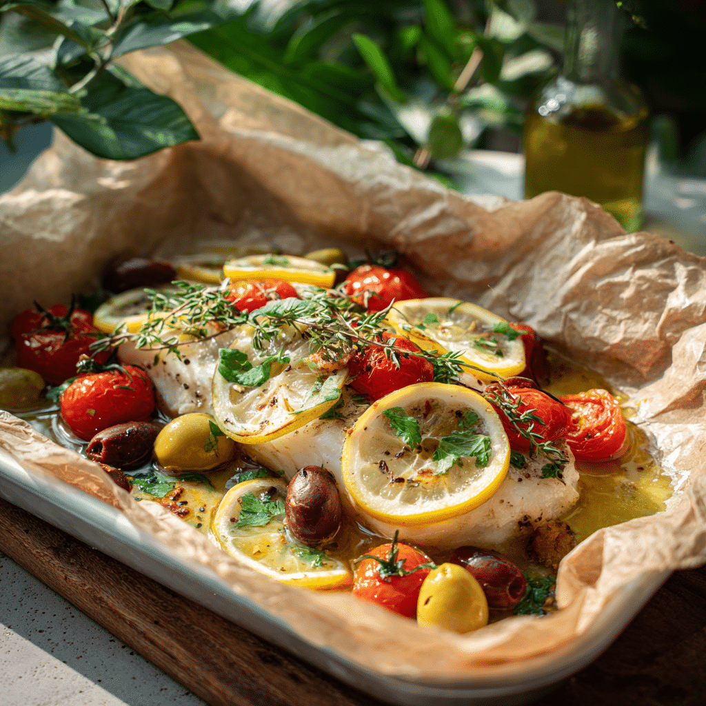 Mediterranean Fish Oven Baked (Print-Friendly Version) Recipe - Recipe Image