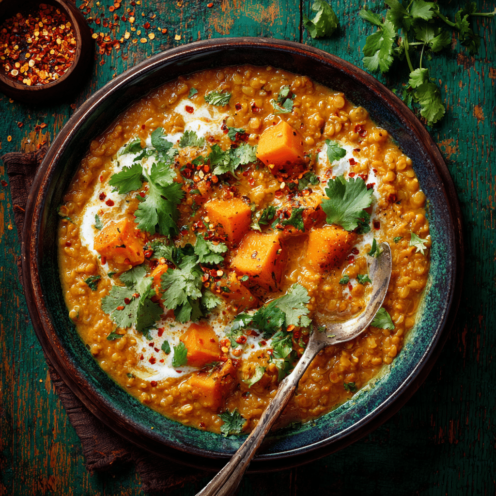 Red Lentil Curry with Pumpkin (Print-Friendly Version) Recipe - Recipe Image