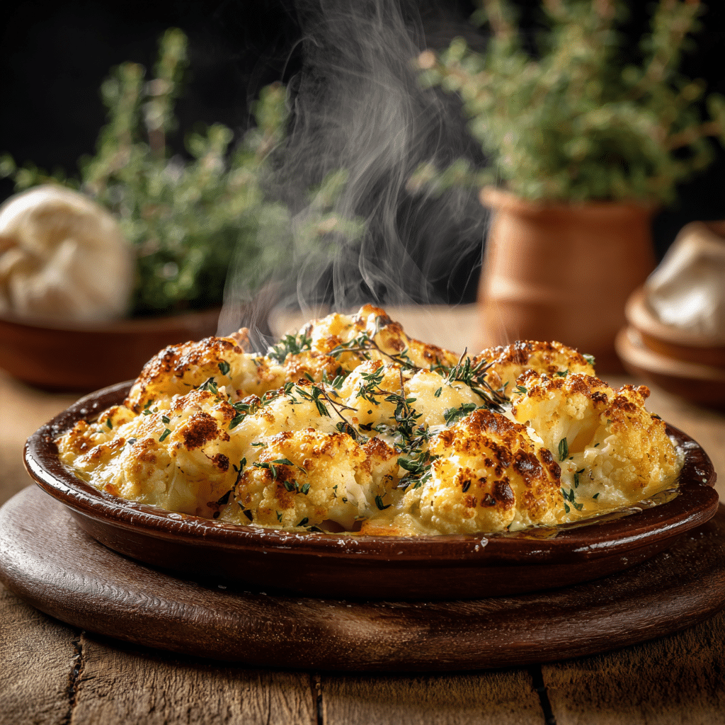 Cheesy Cauliflower Au Gratin (Print-Friendly Version) Recipe - Recipe Image