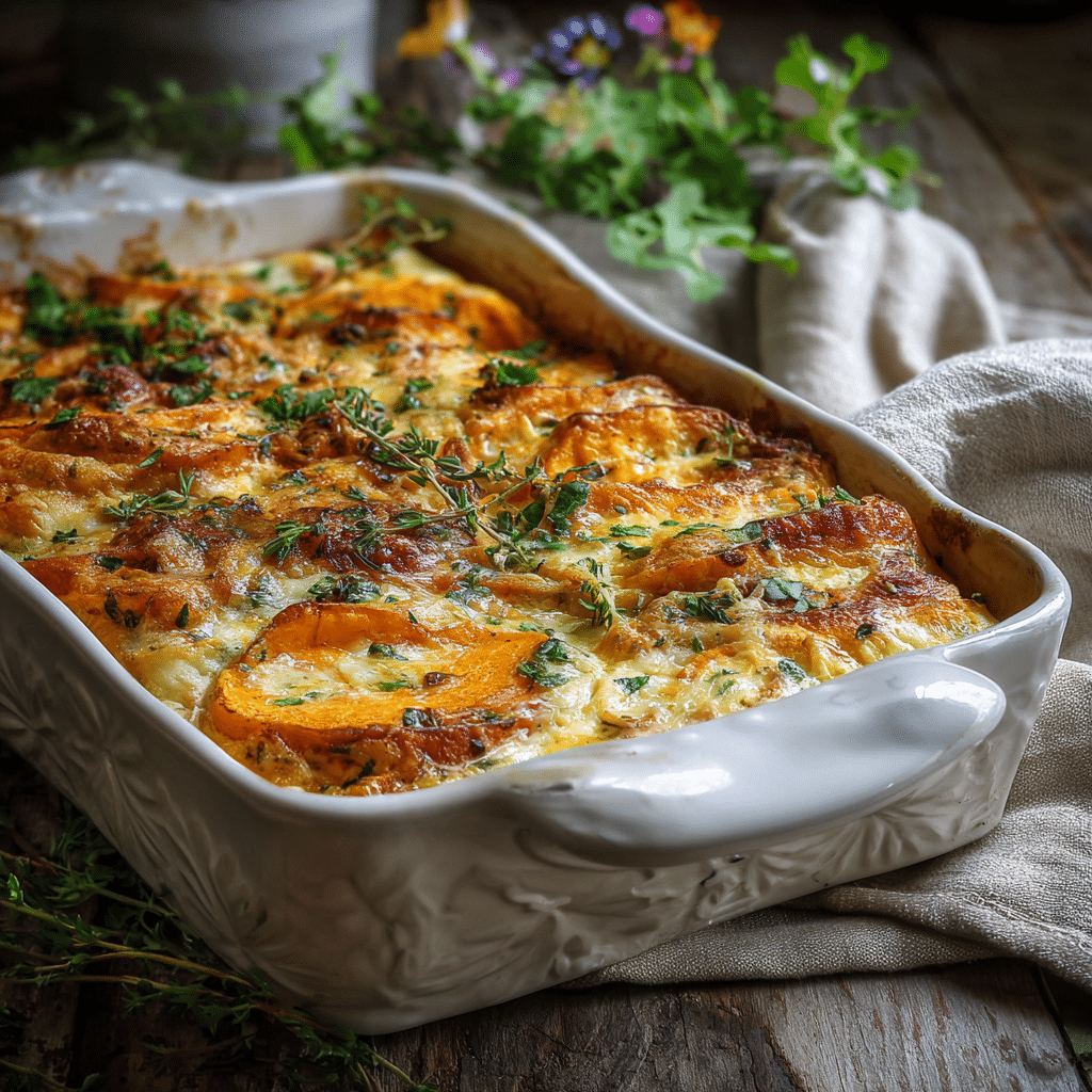 Sweet Potato Egg Casserole (Print-Friendly Version) Recipe - Recipe Image