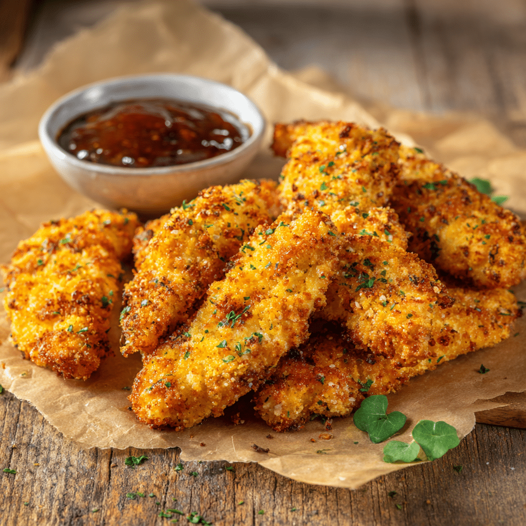 Crispy Baked Chicken Tenders (Print-Friendly Version) Recipe - Recipe Image