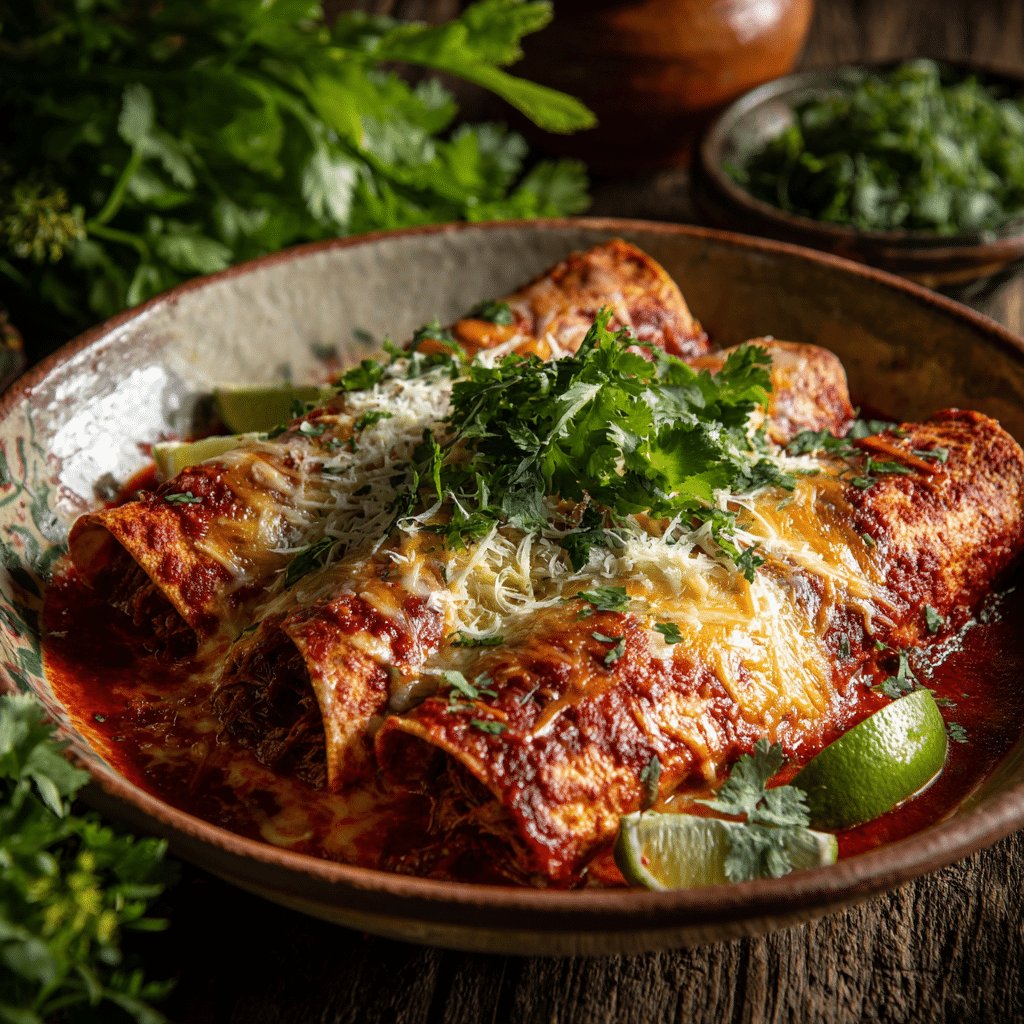 Birria Enchiladas Chile Beef (Print-Friendly Version) Recipe - Recipe Image