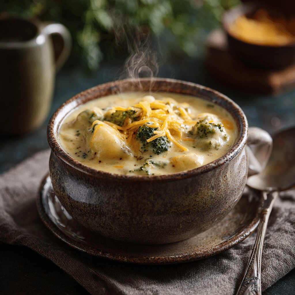 Potato Broccoli Cheddar Soup (Print-Friendly Version) Recipe - Recipe Image