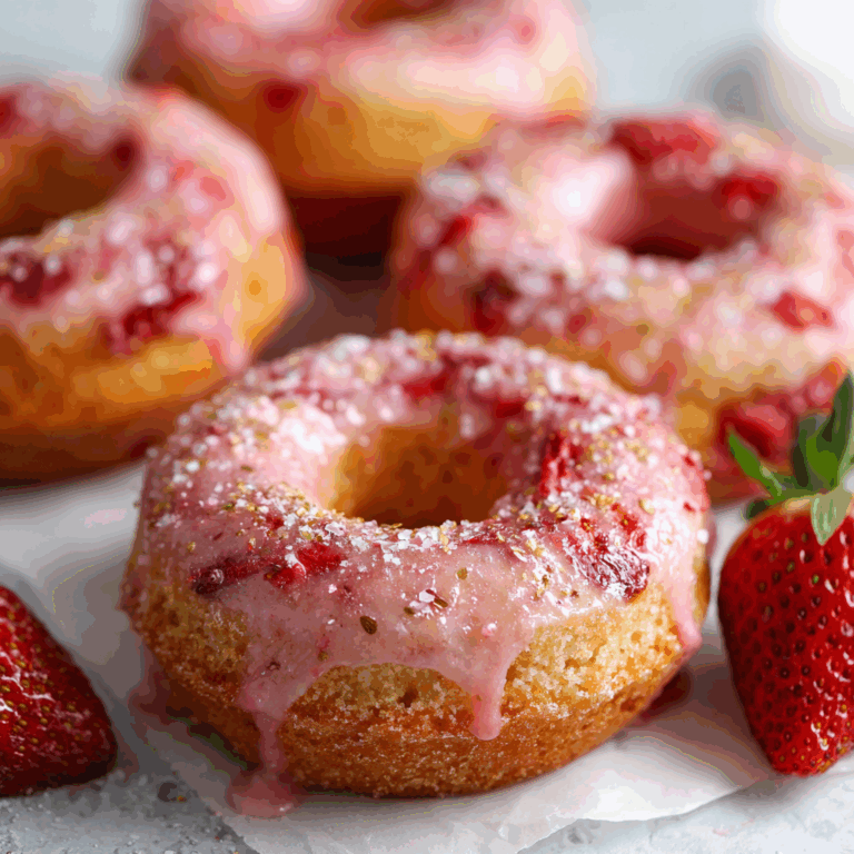 Baked Strawberry Donuts Recipe