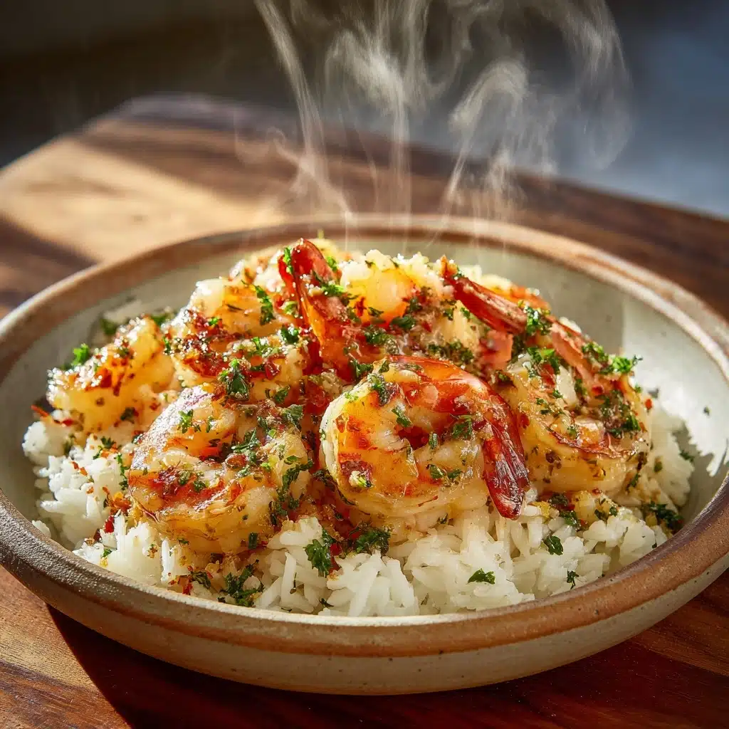 Creamy Garlic Butter Shrimp Rice Recipe - Recipe Image