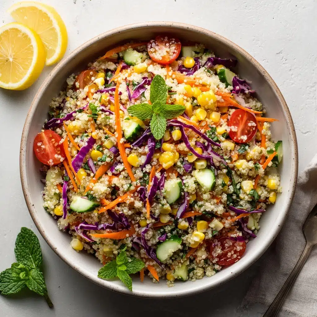 Rainbow Quinoa Salad with Lemon Mint Dressing Recipe - Recipe Image