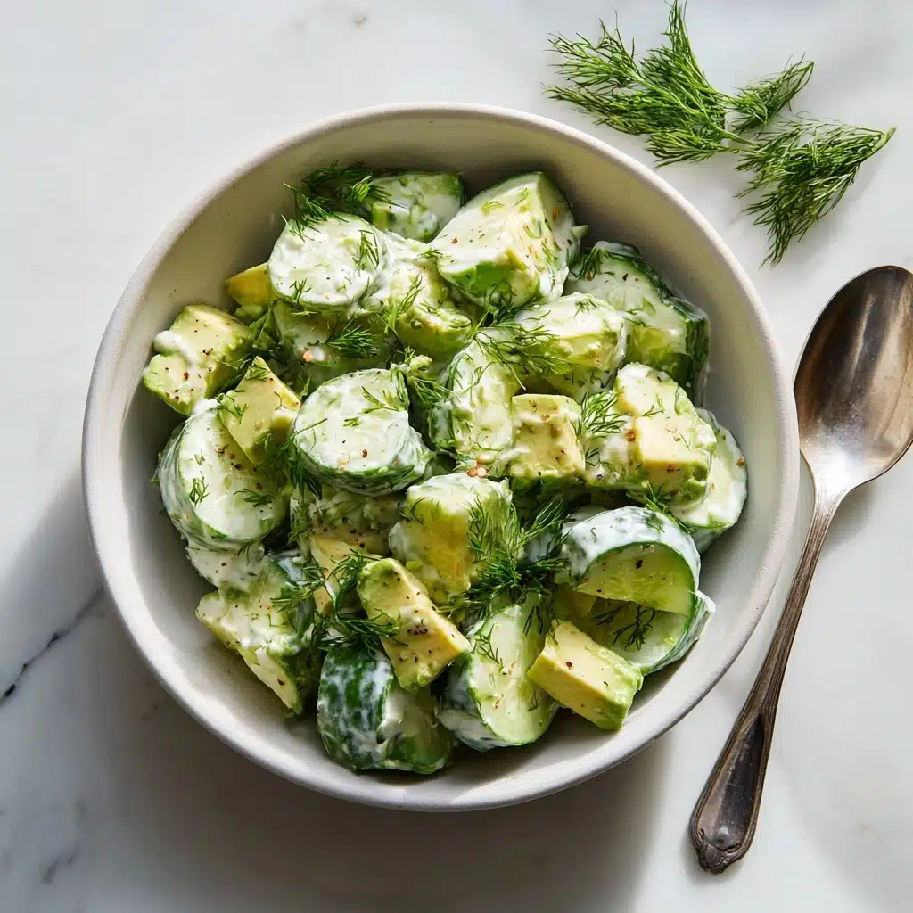 Creamy Avocado Cucumber Salad Recipe - Recipe Image