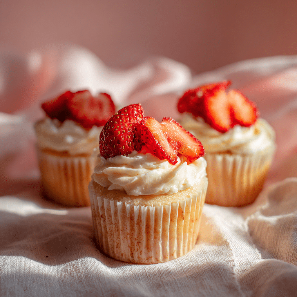 Strawberry Cheesecake Cupcakes Recipe - Recipe Image