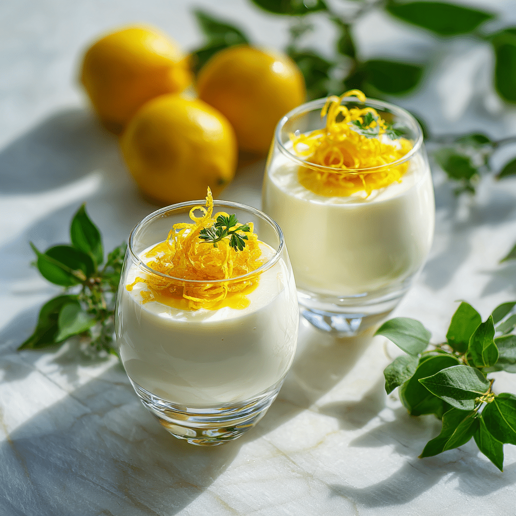 Lemon Panna Cotta with Citrus Sauce Recipe - Recipe Image