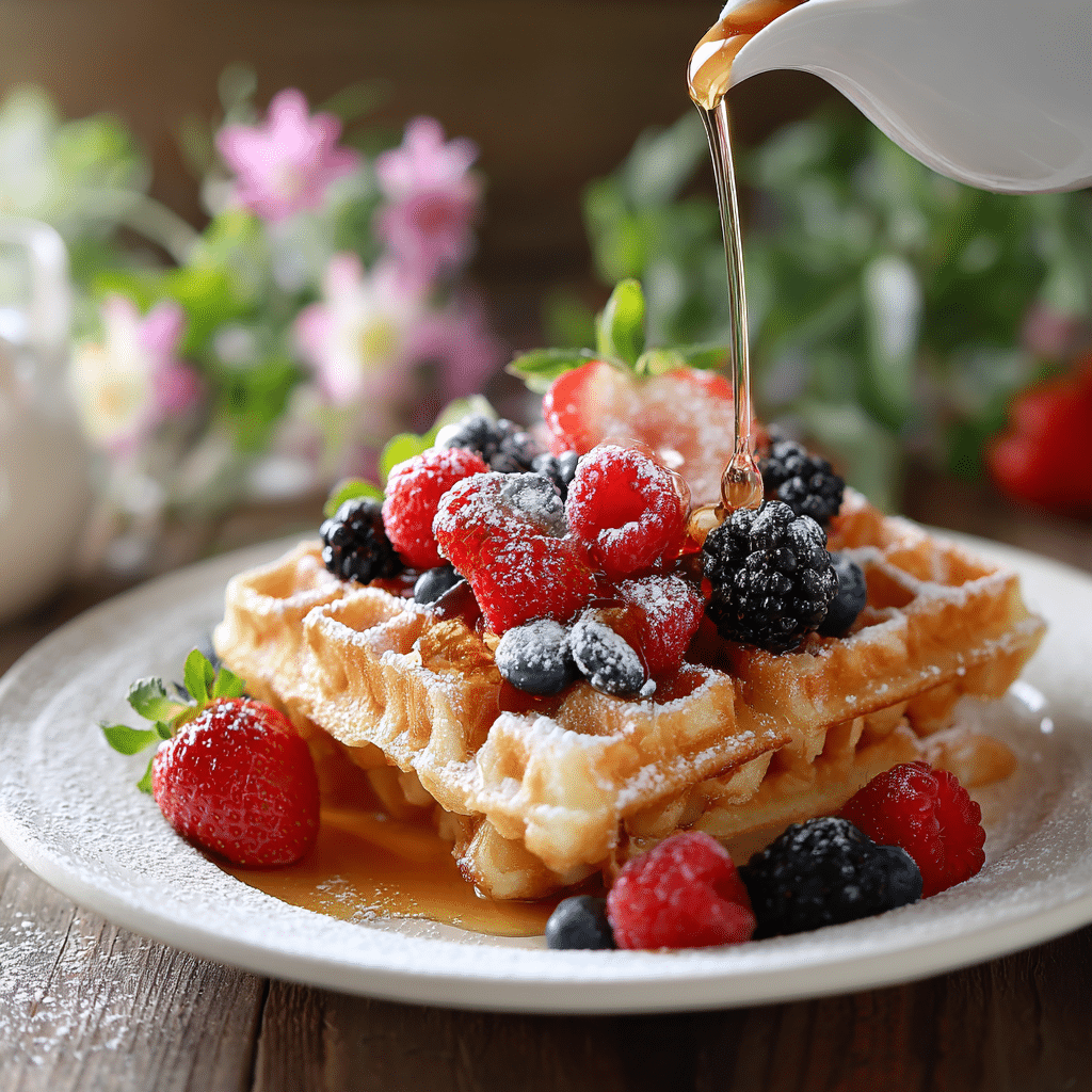 Belgian Waffles with Berries
 - Recipe Image