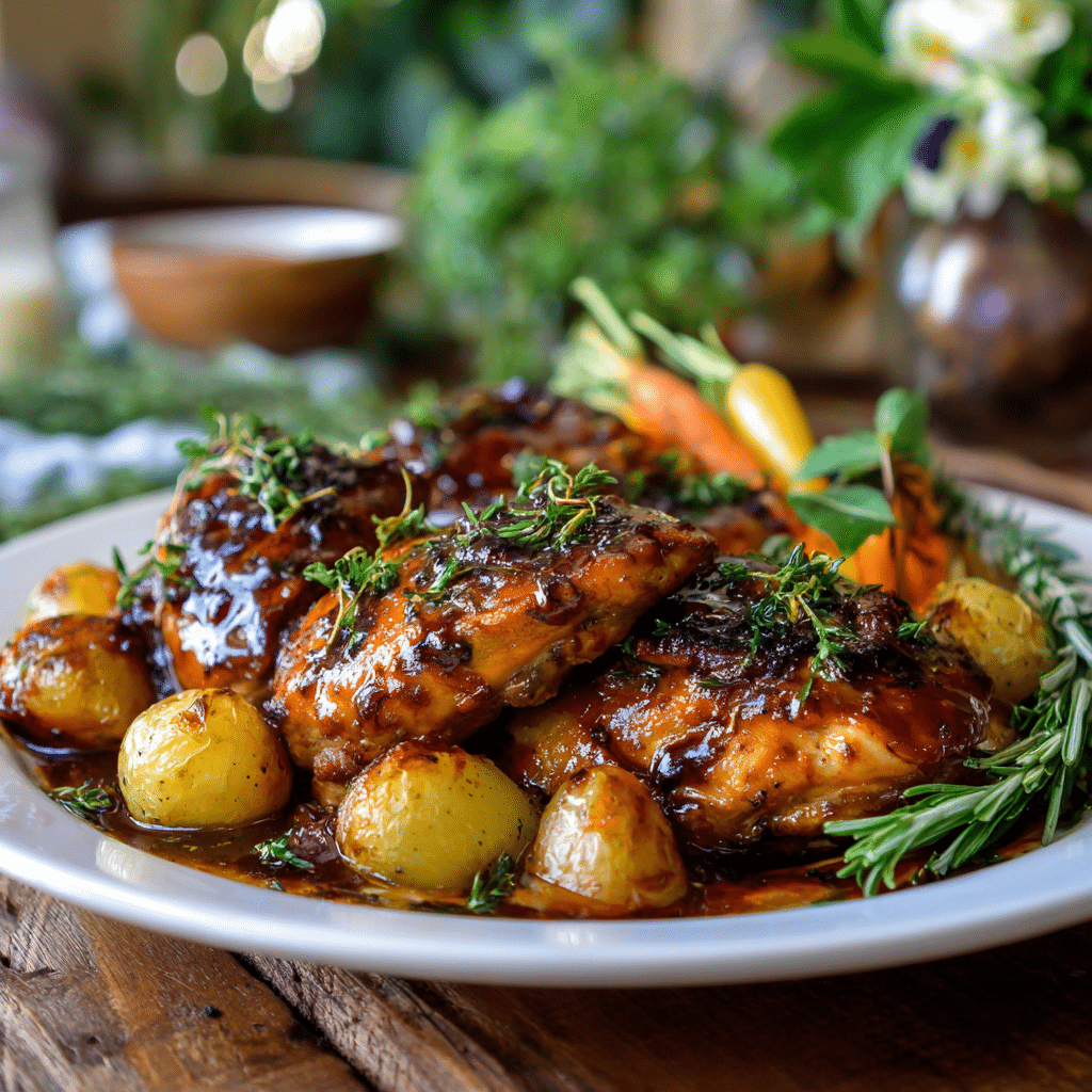 Balsamic Chicken Family Dinner (Print-Friendly Version) - Recipe Image