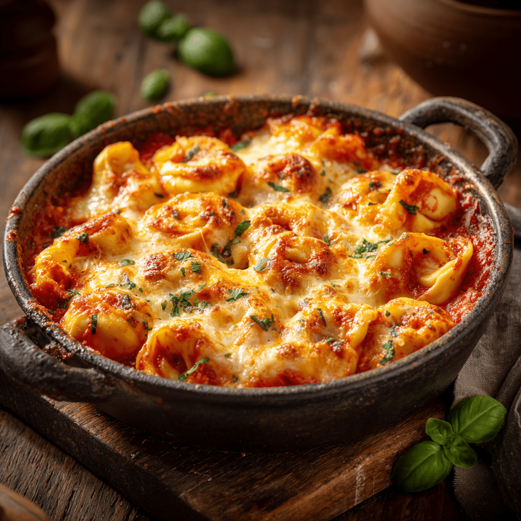 Cheese Tortellini Bake Easy (Print-Friendly Version) Recipe - Recipe Image