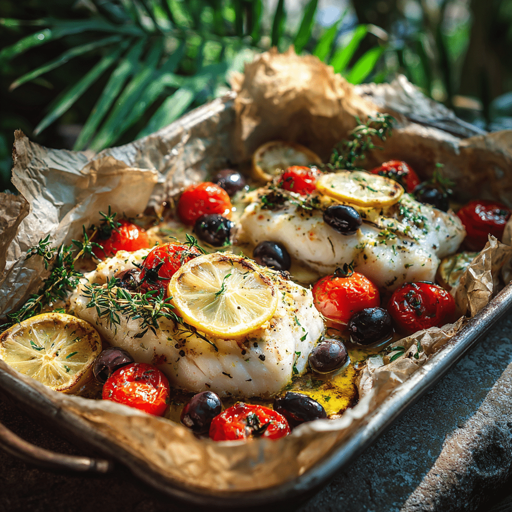 Mediterranean Fish Oven Baked (Print-Friendly Version) Recipe - Recipe Image