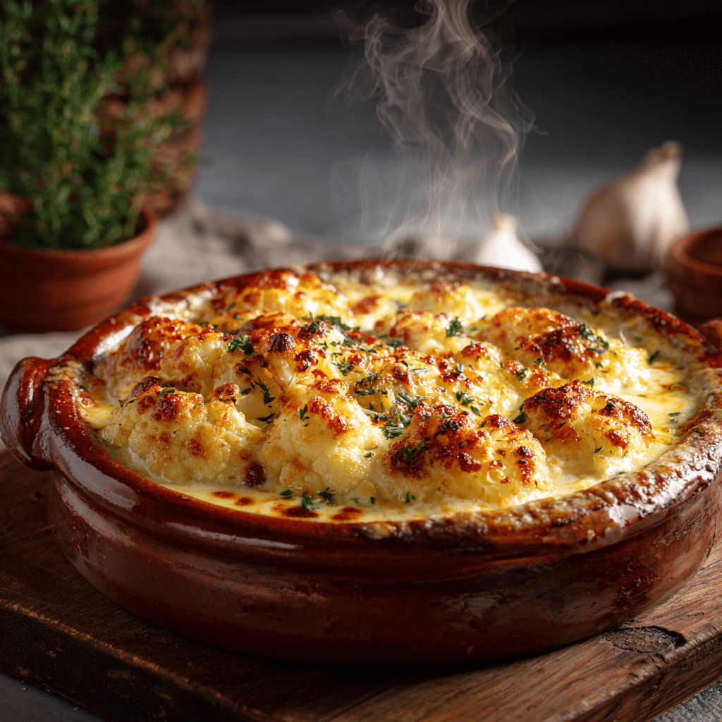 Cheesy Cauliflower Au Gratin (Print-Friendly Version) Recipe - Recipe Image