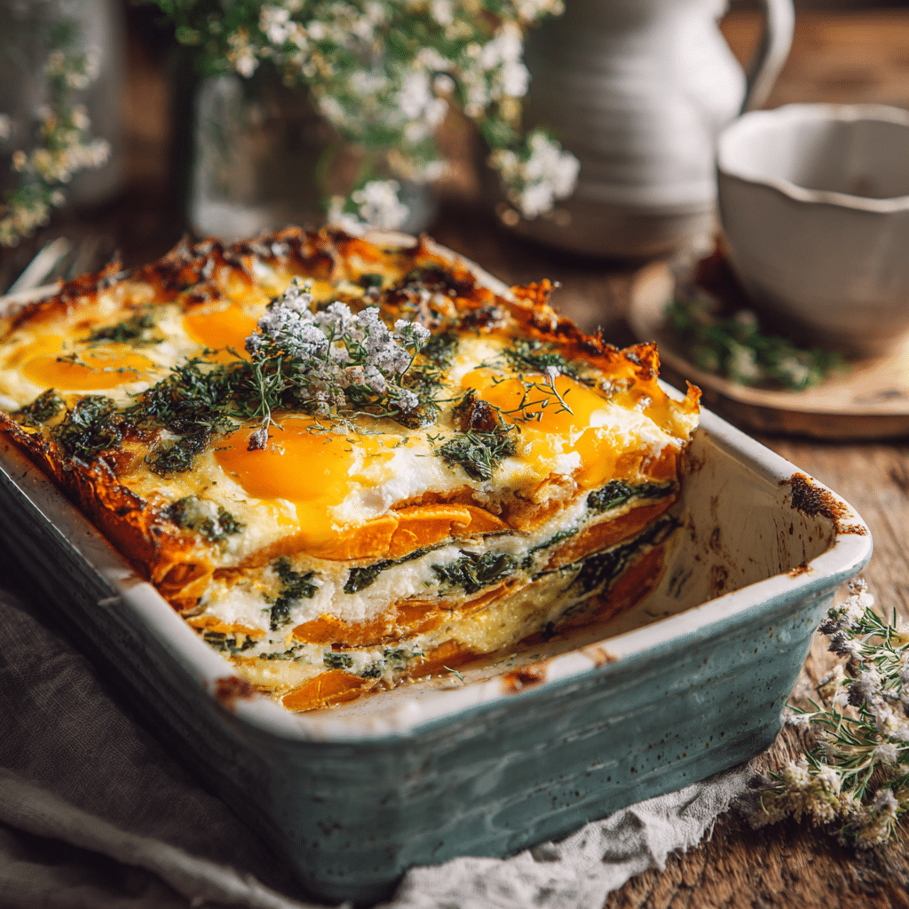 Sweet Potato Egg Casserole (Print-Friendly Version) Recipe - Recipe Image