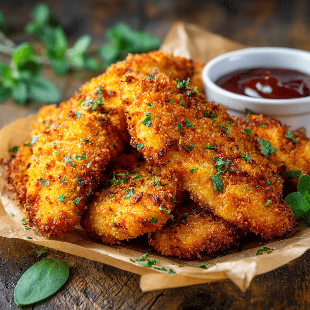 Crispy Baked Chicken Tenders (Print-Friendly Version) Recipe - Recipe Image