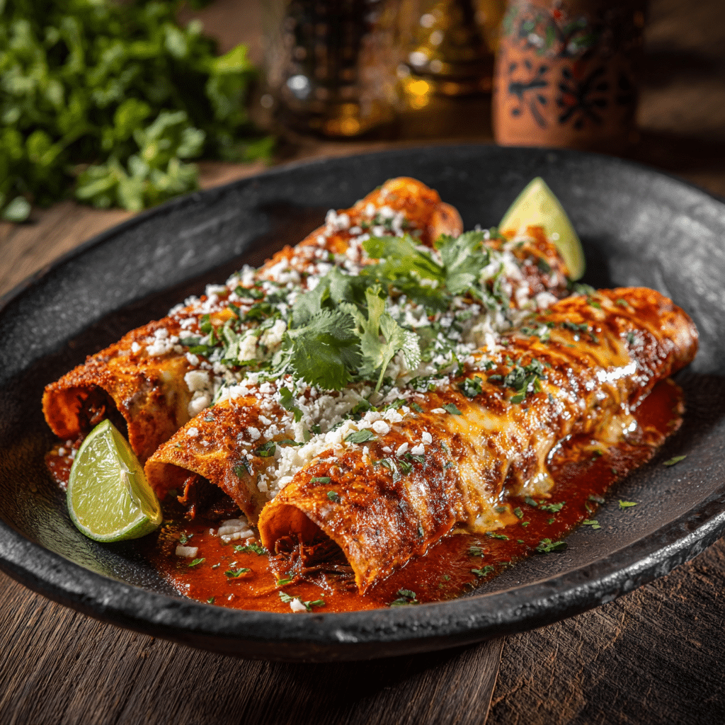 Birria Enchiladas Chile Beef (Print-Friendly Version) Recipe - Recipe Image