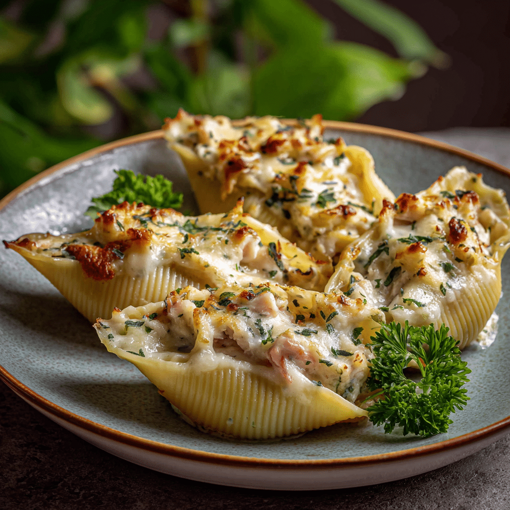 Creamy Seafood Stuffed Shells (Print-Friendly Version) Recipe - Recipe Image