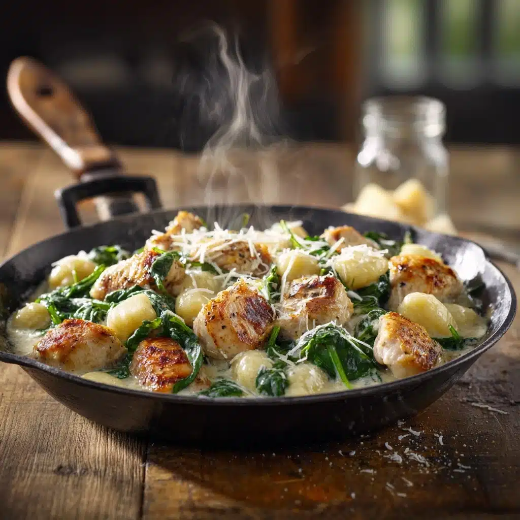 Creamy Chicken and Spinach Gnocchi Recipe - Recipe Image