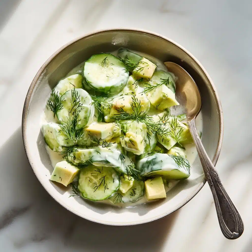 Creamy Avocado Cucumber Salad Recipe - Recipe Image