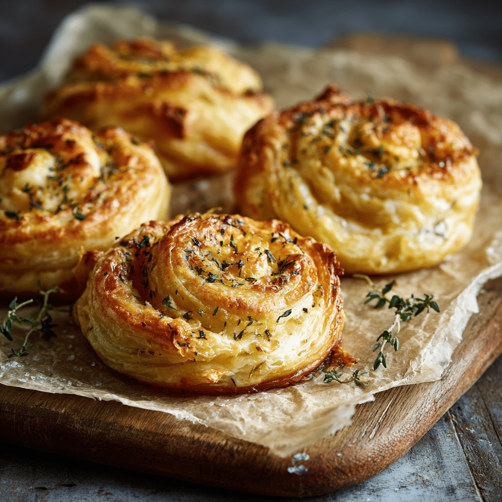 Cheese and Herb Puff Swirls Recipe