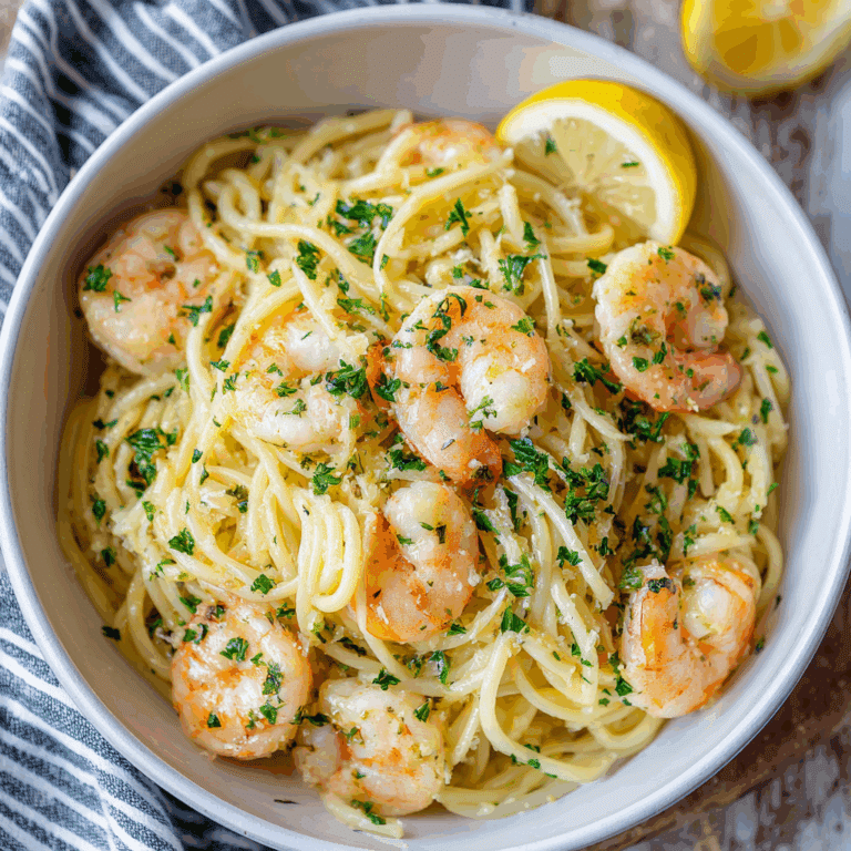 "Lemon Garlic Shrimp Pasta Recipe
