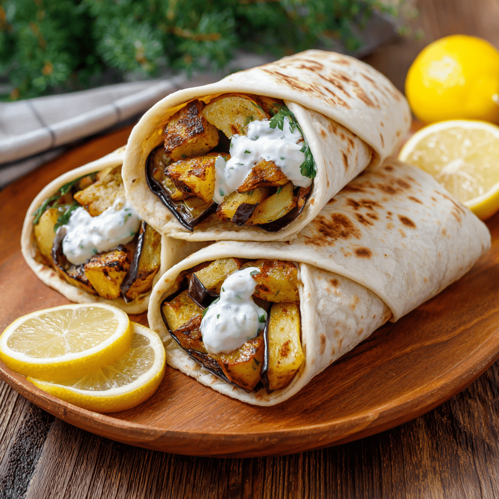 Eggplant & Potato Wraps Recipe - Recipe Image