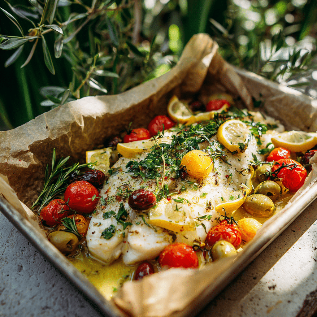 Mediterranean Fish Oven Baked (Print-Friendly Version) Recipe
