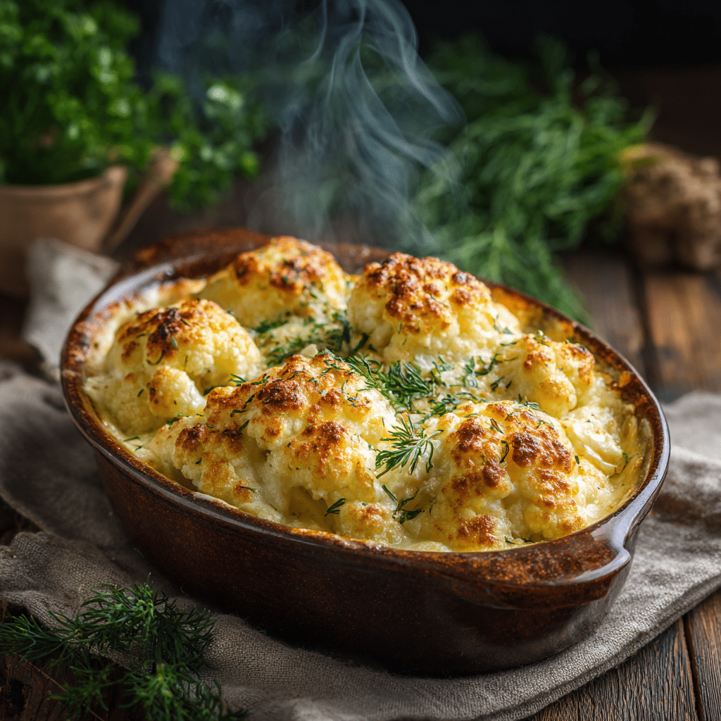 Cheesy Cauliflower Au Gratin (Print-Friendly Version) Recipe