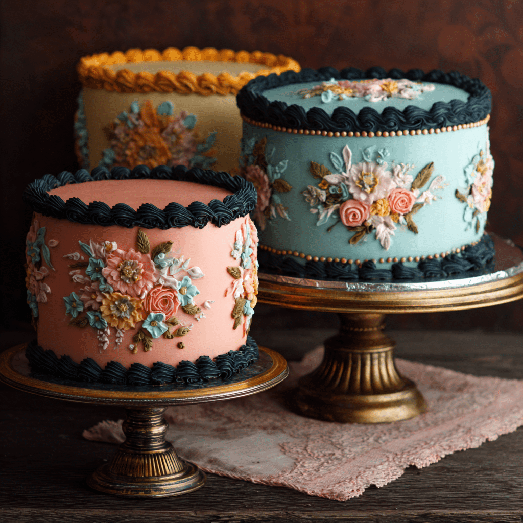 Contrasted Vintage Cakes — Full Recipe