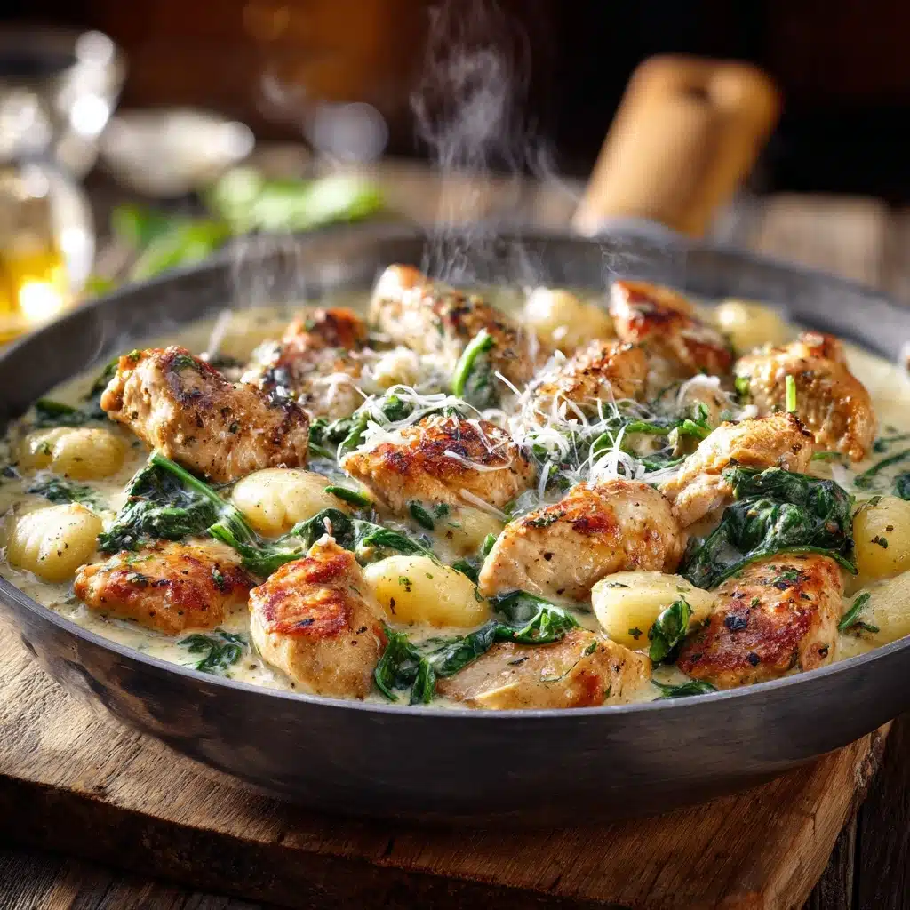 Creamy Chicken and Spinach Gnocchi Recipe - Recipe Image
