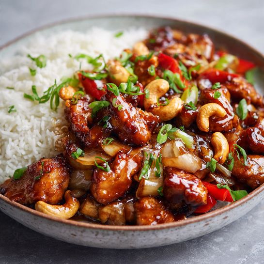 Sticky Cashew Chicken Recipe - Recipe Image