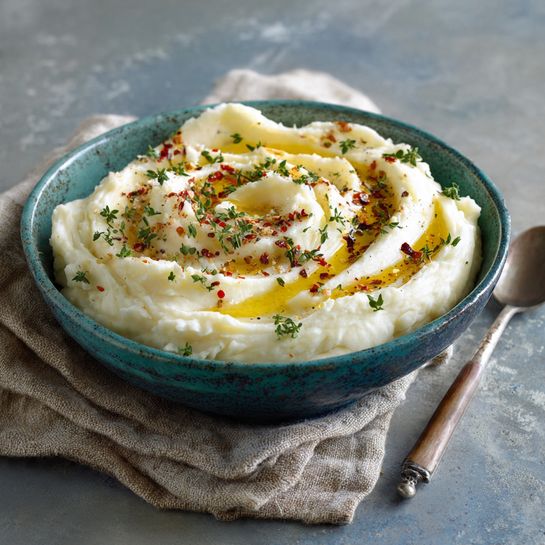 Creamy Garlic Mashed Potatoes Recipe - Recipe Image