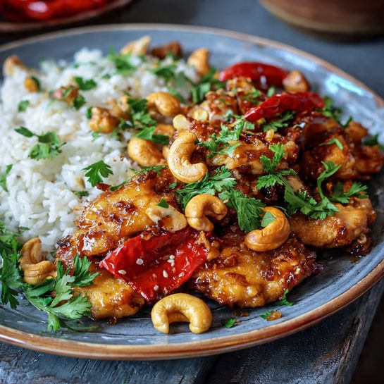 Sticky Cashew Chicken Recipe