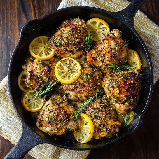 Lemon Herb Roasted Chicken Thighs Recipe - Recipe Image