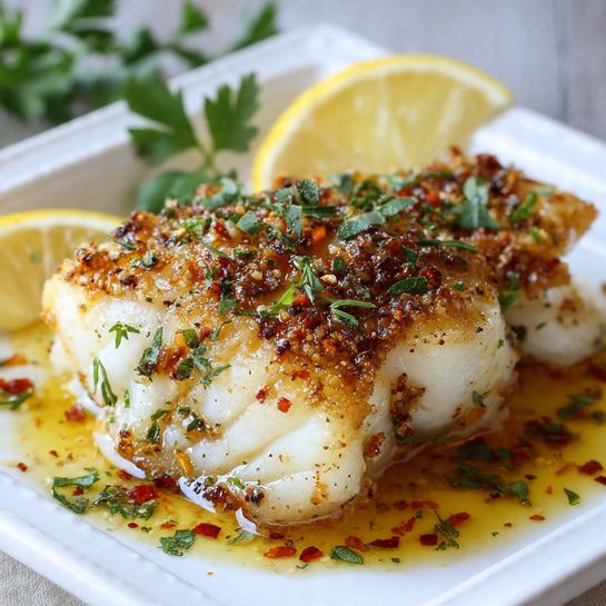 Baked Lemon Garlic Cod Recipe - Recipe Image