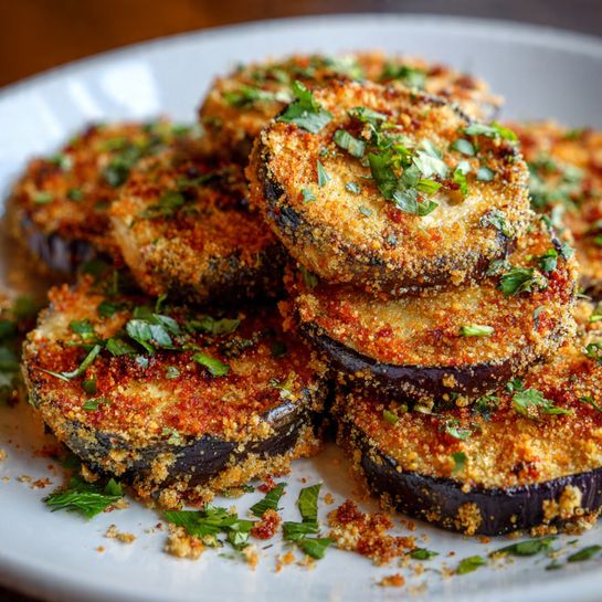 Crispy Baked Eggplant Slices Recipe