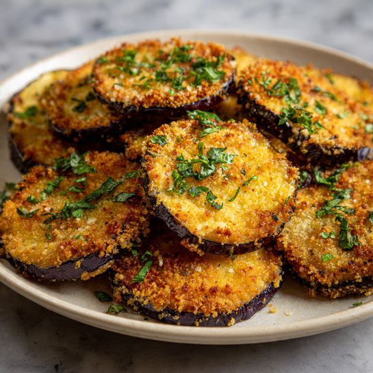 Crispy Baked Eggplant Slices Recipe - Recipe Image