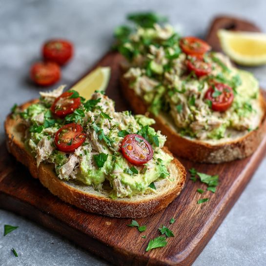 Avocado Tuna Toast Recipe - Recipe Image