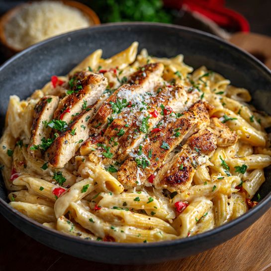 Cajun Chicken Alfredo Pasta Recipe - Recipe Image