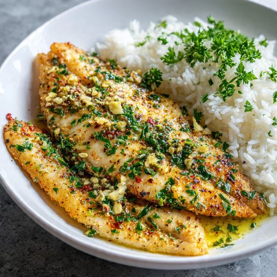Garlic Butter Tilapia Recipe - Recipe Image